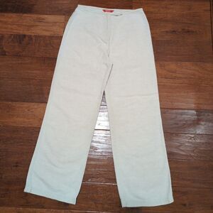 Vintage Esprit Linen Cotton Wide Leg Pants Cream Beige Tan Boho Y2K Juniors 7/8